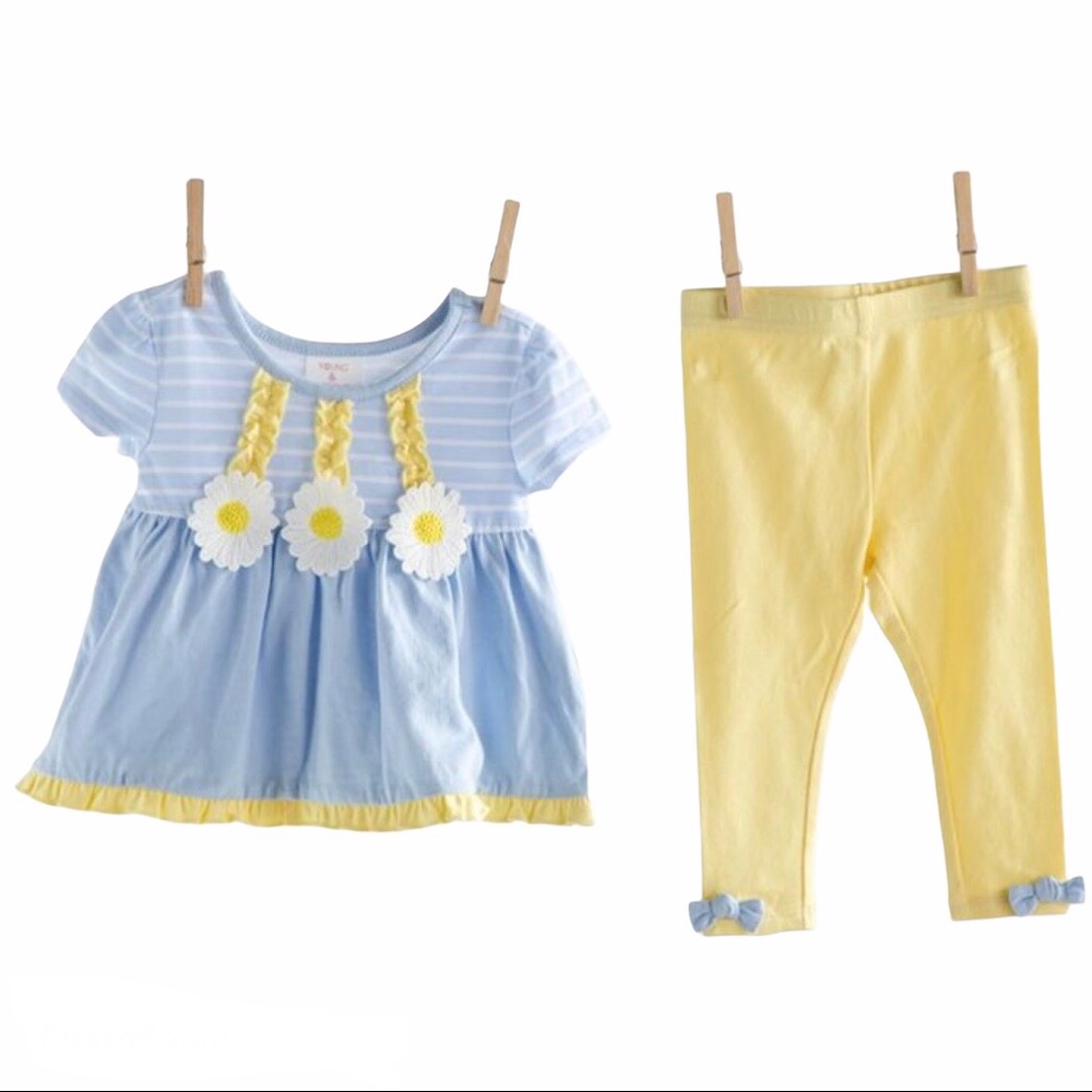 NWOT Young & Awesome Daisy Outfit Set